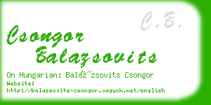 csongor balazsovits business card